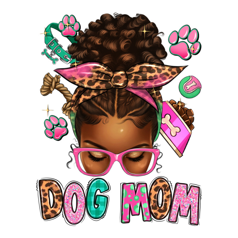Afro Messy Bun Dog Mom Premium Sweatshirt by texasbilliewilder | Teevron
