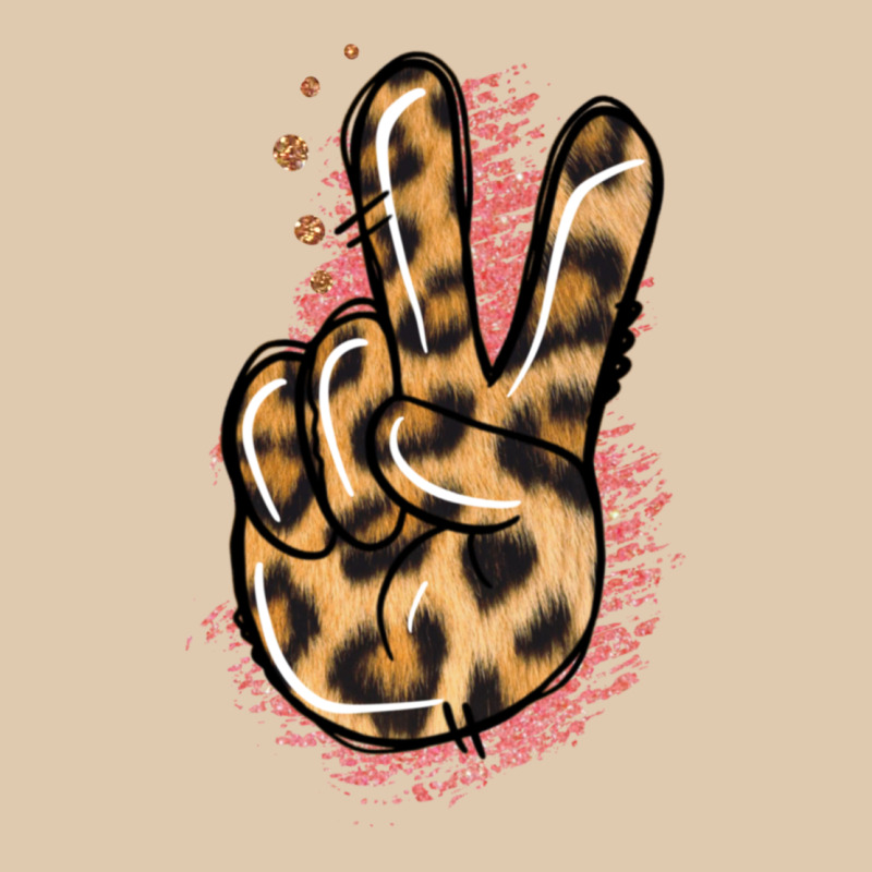 Pink Glitter Leopard Peace Sign Heavyweight Sweatshirt by Jasminsmagicworld | Teevron