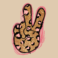 Gold Glitter Pink Leopard Peace Sign Heavyweight Sweatshirt | Teevron