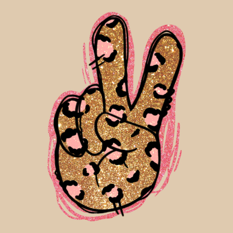 Gold Glitter Pink Leopard Peace Sign Heavyweight Sweatshirt by Jasminsmagicworld | Teevron