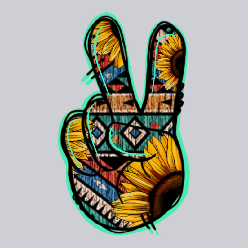 Aztec Sunflower Peace Sign Heavyweight Sweatshirt by Jasminsmagicworld | Teevron