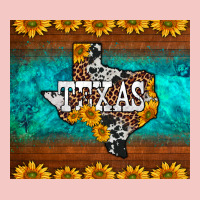Sunflowers Cowhide Leopard Texas Map Urban Heavy Tee | Teevron