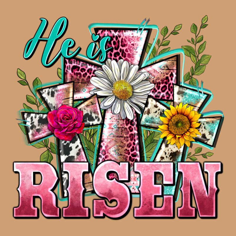He Is Risen Cross Easter Vintage Tee by BarkalooDesign | Teevron