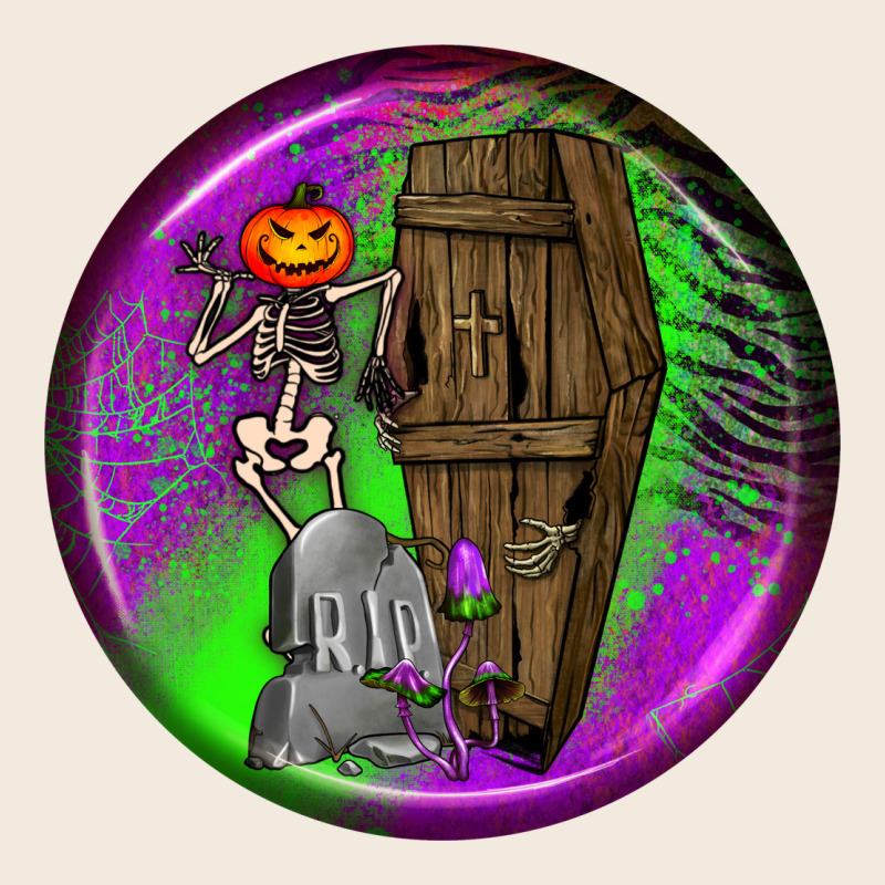 Halloween Round Earrings 1 Zipper Hoodie by BundleAndBundleShop | Teevron