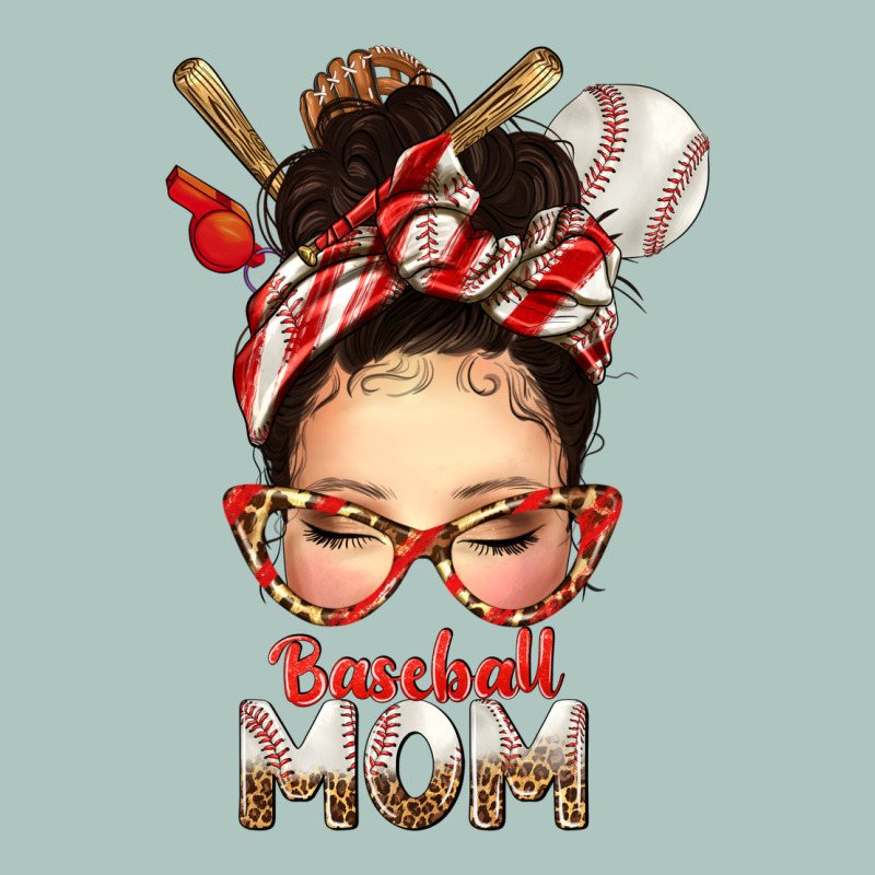 Baseball Mom Messy Bun Premium Sweatshirt by texasbilliewilder | Teevron