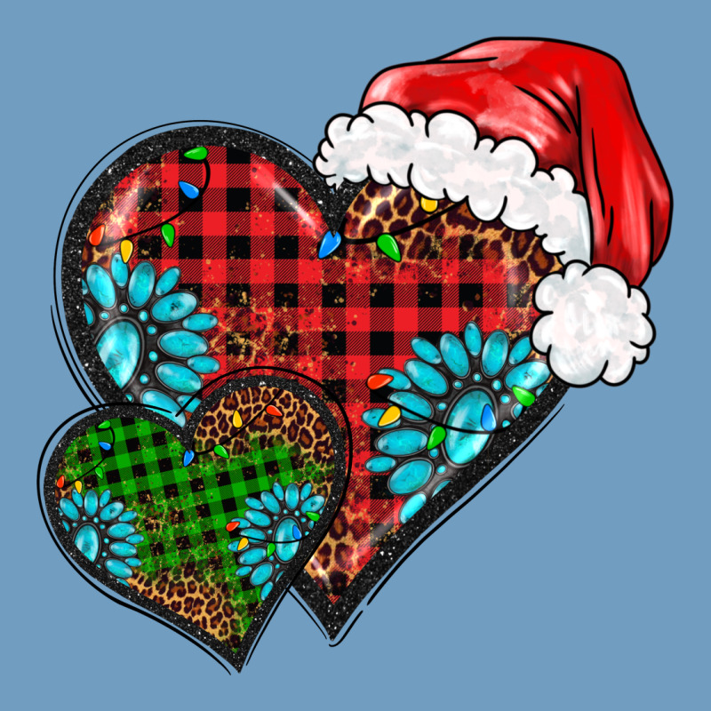 Christmas Heart Gemstones Leopard Urban Heavy Tee by BarkalooDesign | Teevron