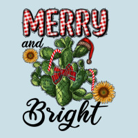 Merry And Bright With Cactus Ladies Tee | Teevron