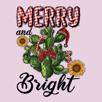 Merry And Bright With Cactus Ladies Tee | Teevron