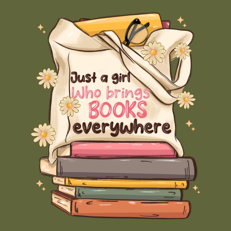 Just A Girl Who Brings Books Everywhere Classic Tee by MaliasSmallBusiness | Teevron
