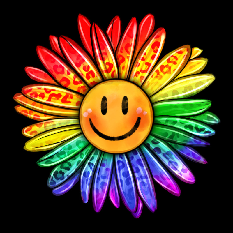 Rainbow Smiley Face Sunflower Urban Hoodie by OliviaCreatesArt | Teevron