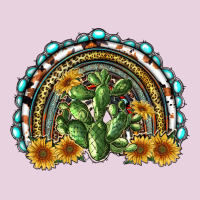 Western Rainbow With Cactus Ladies Tee | Teevron