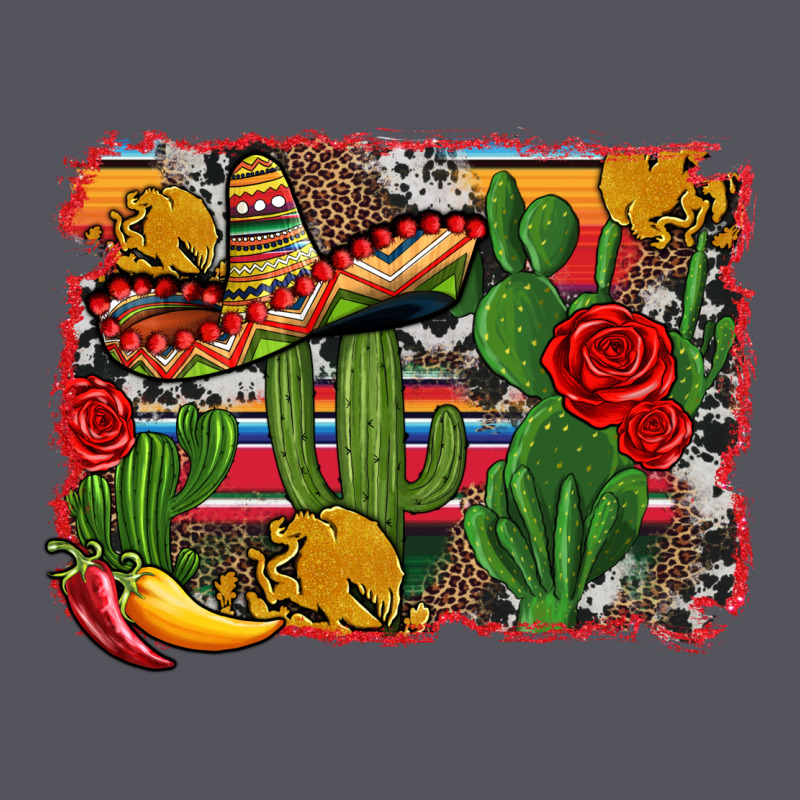 Mexican Cacti Background Vintage Hoodie by Artiststas | Teevron