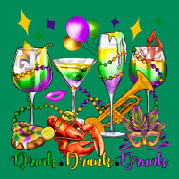 Drink Drank Drunk Mardi Gras Wine Glasses Olivia Urban Hoodie | Teevron