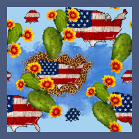 Usa Map Cactus And Sunflower Seamless Pattern Vintage Hoodie | Teevron