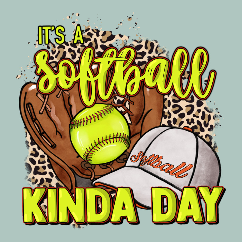 It's A Softball Kinda Day Leopard Premium Sweatshirt by NancyCooperArtShop | Teevron