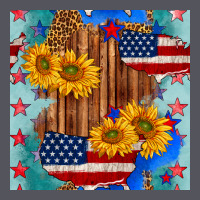 Usa Map With Sunflowers And Leopard Seamless Pattern Vintage Hoodie | Teevron