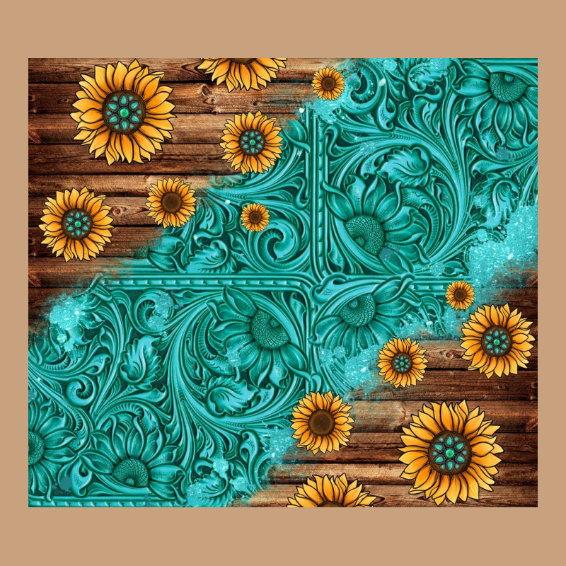 Tooled Leather And Sunflowers Vintage Tee by Jasminsmagicworld | Teevron