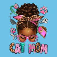 Afro Messy Bun Cat Mom Premium Sweatshirt | Teevron