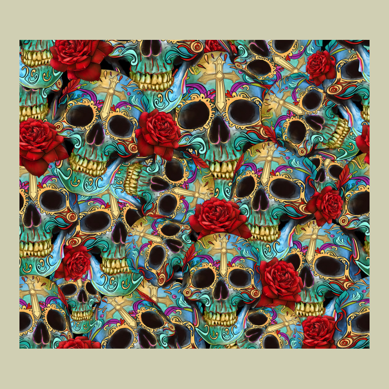 Sugar Skulls Roses Tumbler 3 Heavy Core Tee by CTS Tumbler Store | Teevron