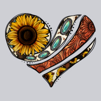 Western Sunflower Cowhide  Heart Heavyweight Sweatshirt | Teevron