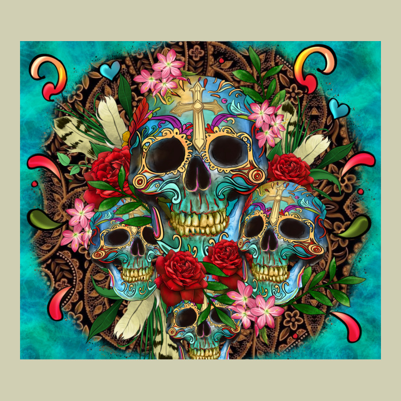 Sugar Skulls Tumbler 3 Heavy Core Tee by CTS Tumbler Store | Teevron
