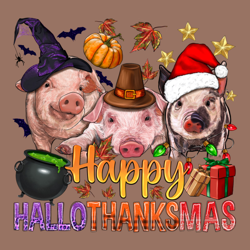 Happy Hallothanksmas Pigs Premium Hoodie by NancyCooperArtShop | Teevron
