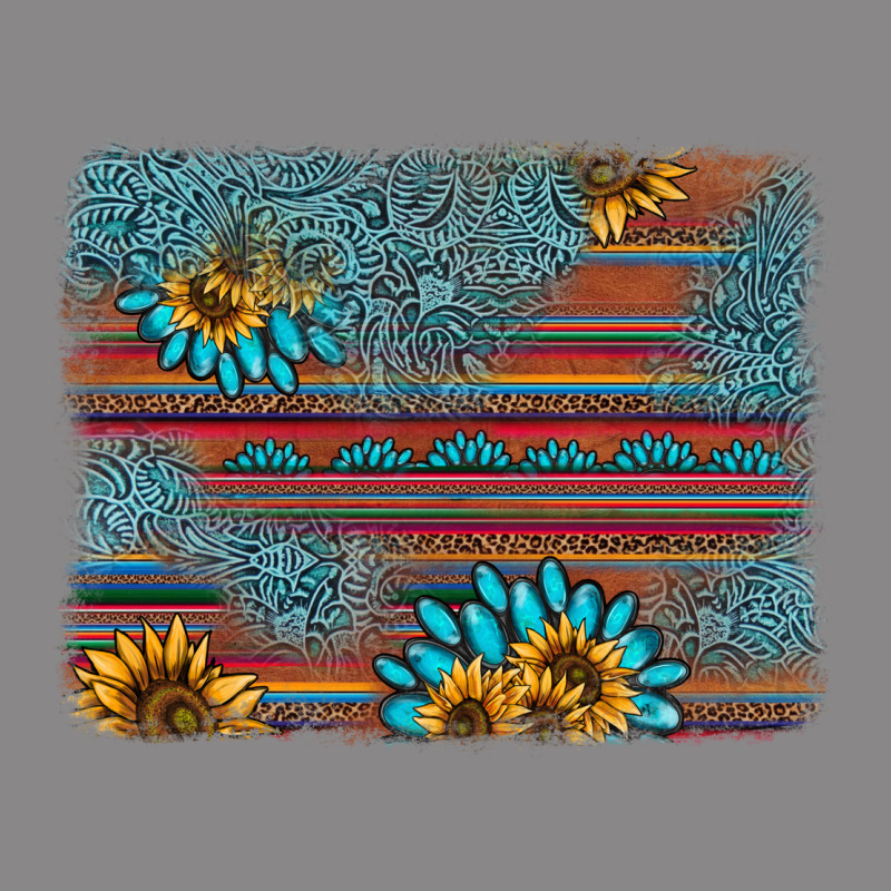 Sunflower Gemstone Serape Background Vintage Tee by AdoDesignShop | Teevron