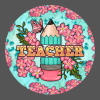 Teacher Floral Pencil Round Earring Zipper Hoodie | Teevron