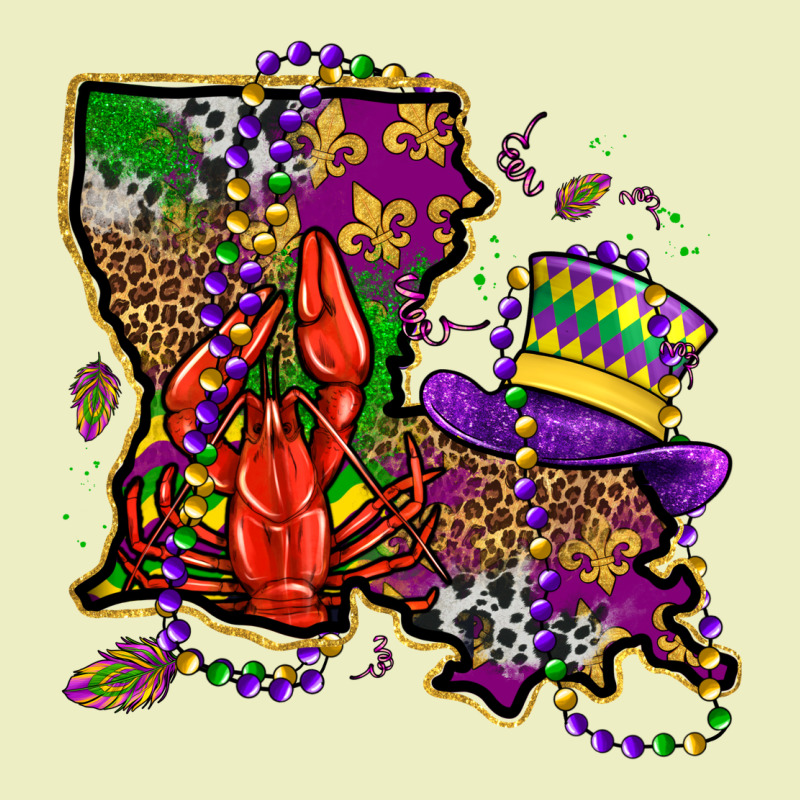 Mardi Gras Louisiana Map Urban Hoodie by OliviaCreatesArt | Teevron