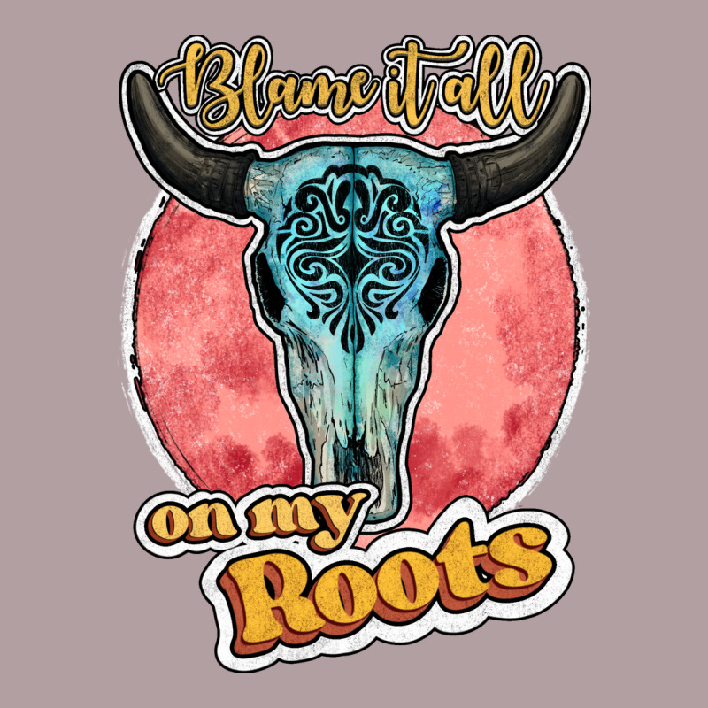 Blame It All On My Roots Bull Skull Black Vintage Hoodie by JahusDesignShop | Teevron