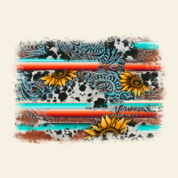 Serape Cowhide Sunflower Background Vintage Tee | Teevron