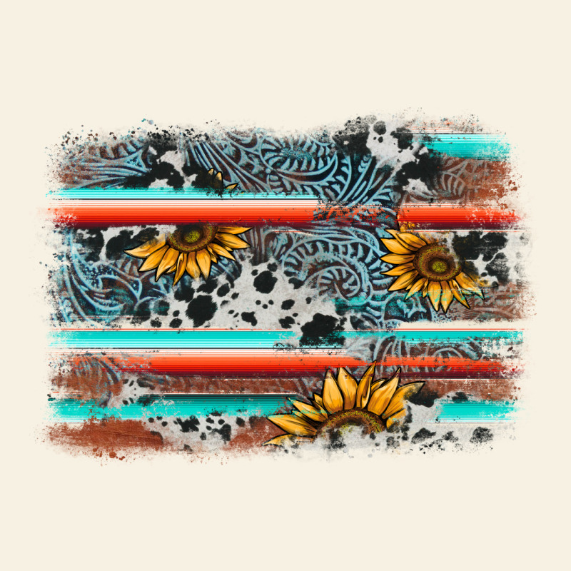 Serape Cowhide Sunflower Background Vintage Tee by AdoDesignShop | Teevron