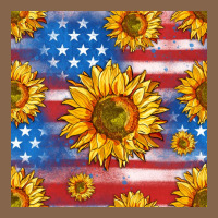 Sunflowers American Flag Seamless Pattern Premium Tee | Teevron