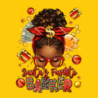 Santa Favorite Banker Afro Messy Bun Premium Hoodie | Teevron
