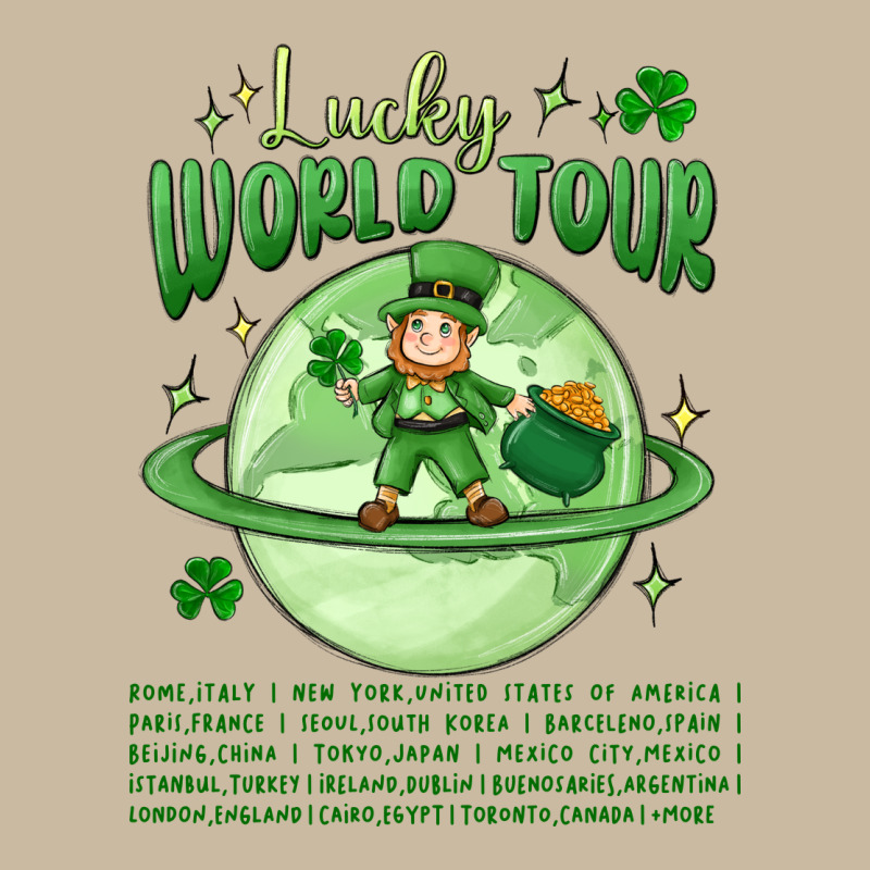 Lucky World Tour St. Patricks Day Long Sleeve Tee by MaliasSmallBusiness | Teevron