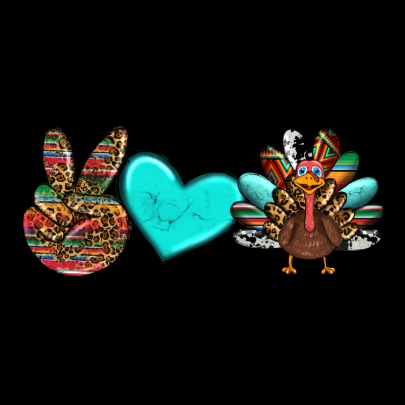 Peace Love Thanksgiving Turkey Ladies Tee by RanaPortraitStore | Teevron