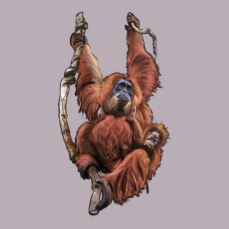 Orangutan And Baby Vintage Tee by LillyAllenDesigns | Teevron
