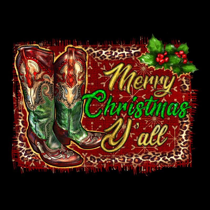 Merry Christmas Y'all Boots Ladies Tee by RanaPortraitStore | Teevron