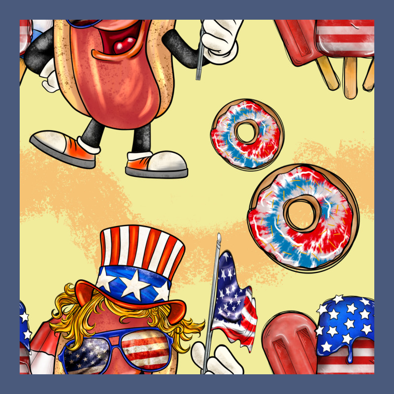 Patriotic Hotdog Ice Cream Donat Vintage Hoodie by BundleAndBundleShop | Teevron