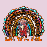 Gobble Till You Wobble Thanksgiving Rainbow Ladies Tee | Teevron