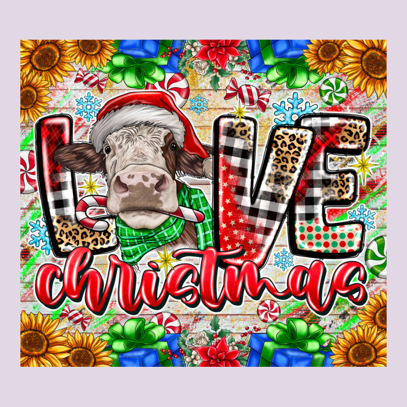 Love Christmas Cow Classic Tee by CowhideDigitalArt | Teevron