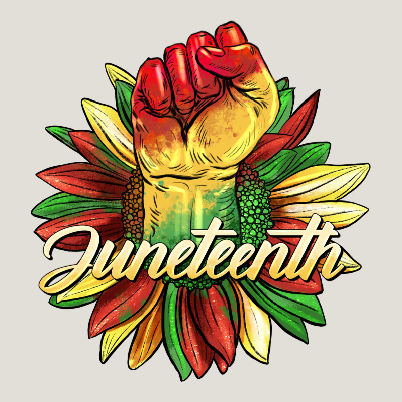 Juneteenth Fist Sunflower Heavy Core Tee by BarkalooDesign | Teevron