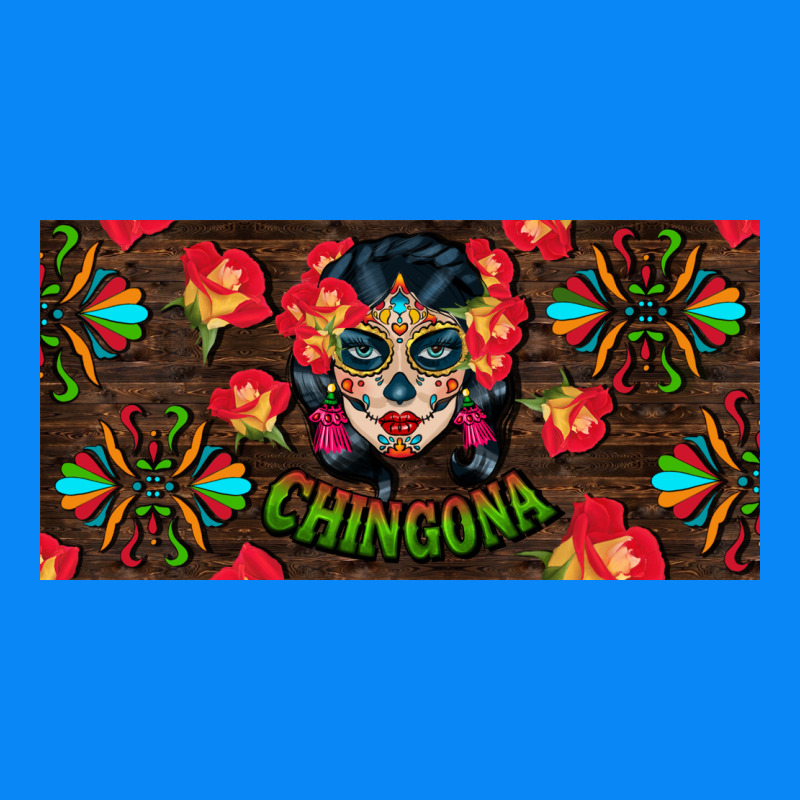 Chingona Sugar Skull License Plate Zipper Hoodie by BundleAndBundleShop | Teevron
