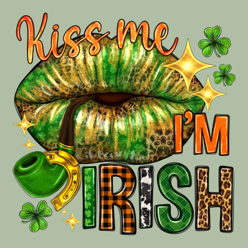 Kiss Me Im Irish With Lip Urban Heavy Tee by NancyCooperArtShop | Teevron