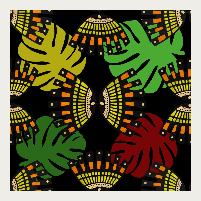 African And Leaf Seamless Pattern Zipper Hoodie by BundleAndBundleShop | Teevron