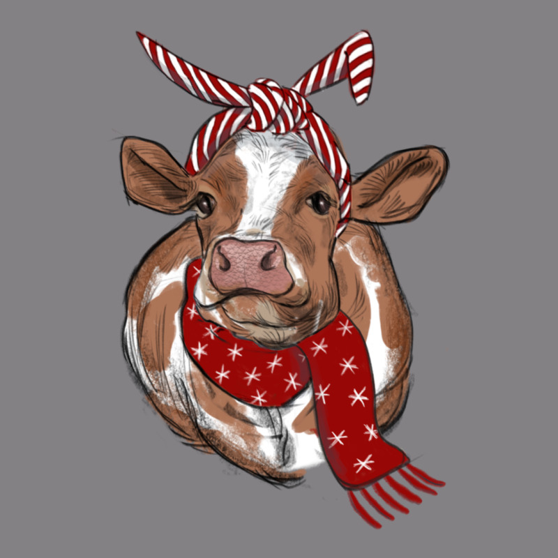 Christmas Scarf Heifer Heavyweight Hoodie by RanaPortraitStore | Teevron