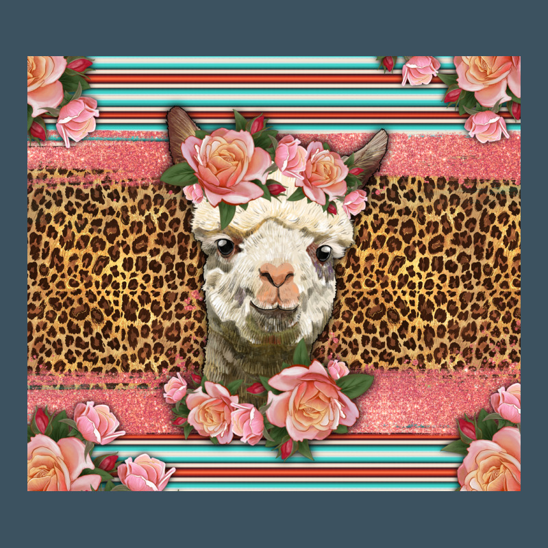 Llama And Roses Glitter Urban Heavy Tee by LillyAllenDesigns | Teevron