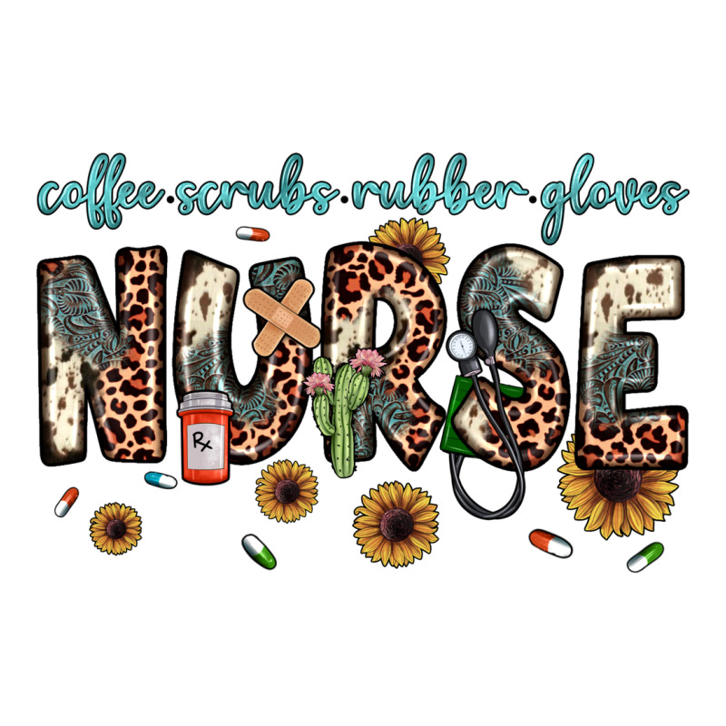Nurse Coffee Scrubs Rubber Gloves Long Sleeve Tee by JahusDesignShop | Teevron