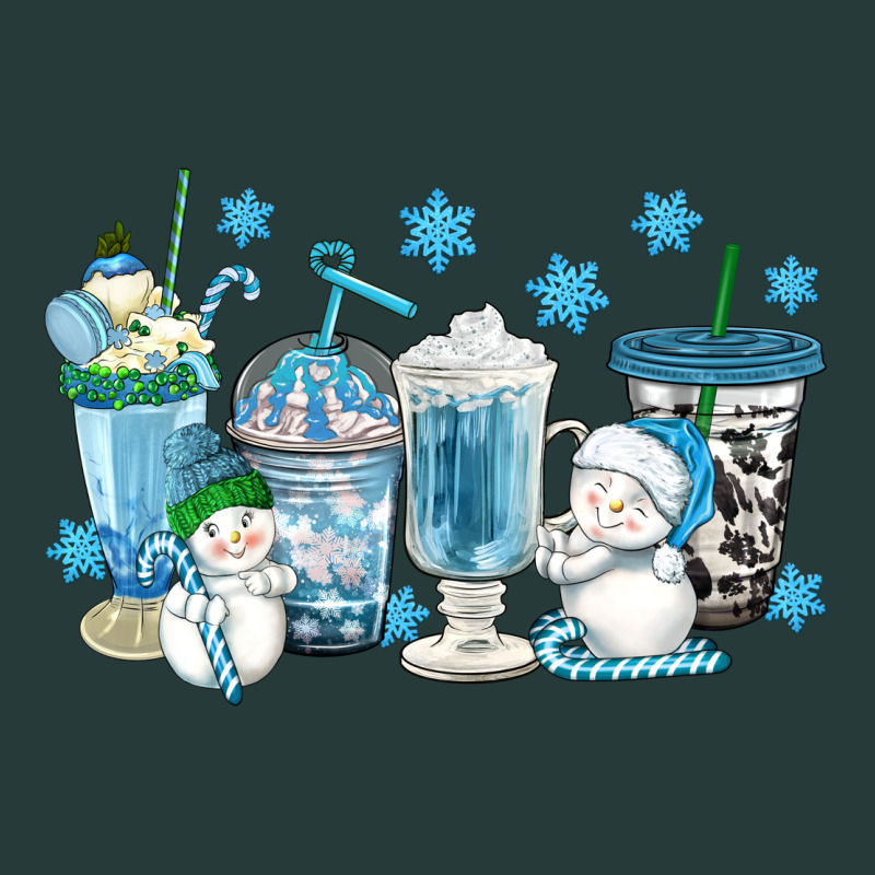 Winter Snowman Coffee Cups Premium Sweatshirt by texasbilliewilder | Teevron