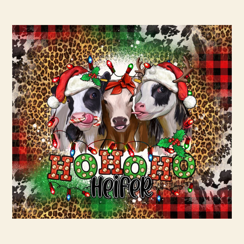 Ho Ho Ho Heifer Christmas Heifers Vintage Tee by Jasminsmagicworld | Teevron